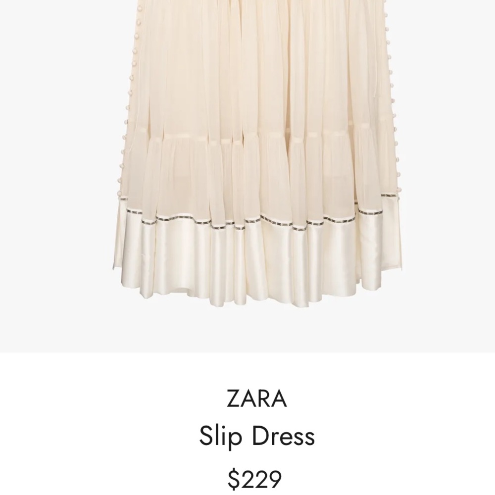 Zara collection 2023 Slip Dress
Cream Maxi Dress
Zara studio - Picture 11 of 16